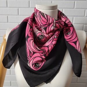 Vtg Metropolitan Museum of Art Silk Scarf Mackintosh Rose and Teardrop